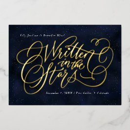 Starry-Eyed Save the Date Folie Uitnodiging