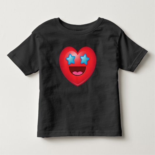 Starry Eyes Heart Emoji Kinder Shirts (Voorkant)