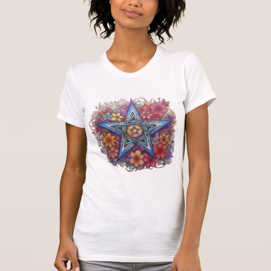 Starry Floral Radiance T-shirt (Voorkant)