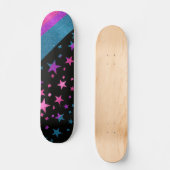 Starry Gay Pride Flag Sparkly Bisexual Glitter Skateboard (Voorkant)