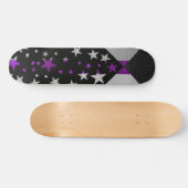 Starry Gay Pride Flag Sparkly Demisexual Glitter Skateboard (Horizontaal)