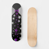 Starry Gay Pride Flag Sparkly Demisexual Glitter Skateboard (Voorkant)