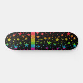 Starry Gay Pride Flag Sparkly Rainbow Glitter Skateboard (Horizontaal)