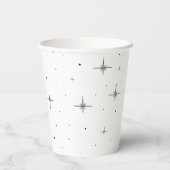 Starry Holiday 8oz Paper Cups – Feestelijke Essent Papieren Bekers (Achterkant)