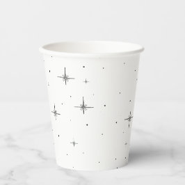 Starry Holiday 8oz Paper Cups – Feestelijke Essent Papieren Bekers