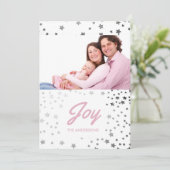 Starry Joy Kerstvakantie Foto Feestdagenkaart (Staand voorkant)