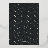 Starry Joy | Twee foto Gold Foil Folie Feestdagenkaart (Achterkant)