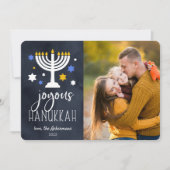 Starry lampjes | Hanukkah-fotokaart Feestdagenkaart (Voorkant)