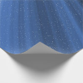 Starry Light Beams op blauw Cadeaupapier (Hoek)
