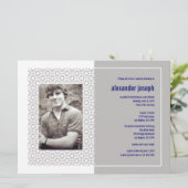 Starry Lijst Bar Mitzvah (Extra Grote) Uitnodiging (Staand voorkant)