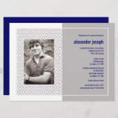 Starry Lijst Bar Mitzvah (Extra Grote) Uitnodiging (Voorkant / Achterkant)