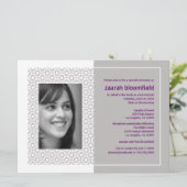 Starry Lijst Bat Mitzvah (Extra Grote) Uitnodiging (Staand voorkant)