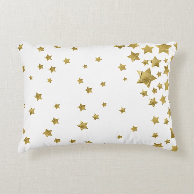 Starry Magic - White Lumbar Pillow Accent Kussen (Voorkant)