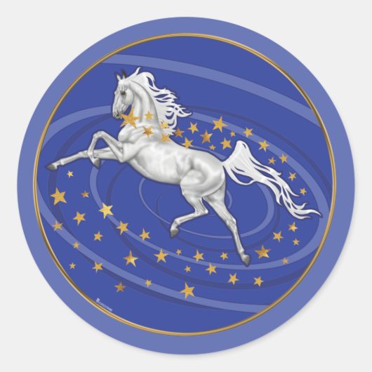 Starry Mare Round Sticker (Voorkant)