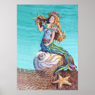 STARRY MERMAID DOOR SHARON SHARPE POSTER