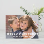 Starry Merry-kerstfotokaart Feestdagenkaart (Staand voorkant)