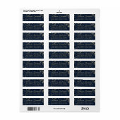 Starry Midnight Sky Return Address Label (Full Sheet)