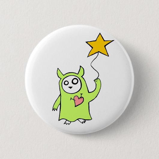 Starry Monster Ronde Button 5,7 Cm (Voorkant)