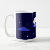 Starry Moon with Clouds:  Dark Blue Koffiemok (Links)