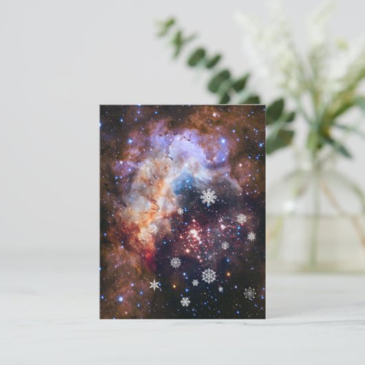 Starry Nebula Nebula Carte de Noël personnalisable (Debout devant)