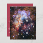 Starry Nebula Nebula Carte de Noël personnalisable (Devant / Derrière)