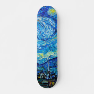 Starry Nigh Van Gogh schildert levendige kunst Skateboard