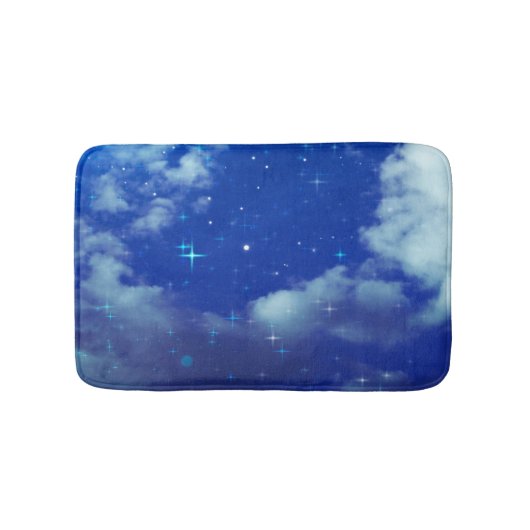 Starry Night Bath Mat | Celestial Memory Foam Rug (Voorkant)