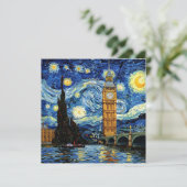 Starry Night Big Ben London England Kaart (Staand voorkant)