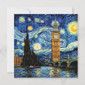 Starry Night Big Ben London England Kaart (Achterkant)