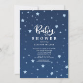 Starry Night Boys Baby shower Invitation (Devant)