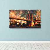 Starry Night Brookyn Bridge enroulé toile (Insitu (Plancher de Bois))