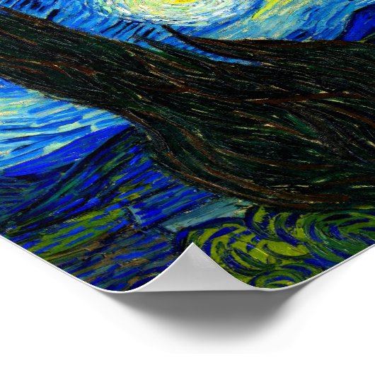 Starry Night by Van Gogh Art Poster Imprimer (Coin)