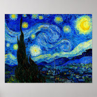 Starry Night by Van Gogh Art Poster Imprimer