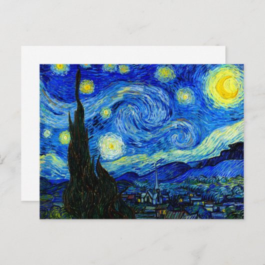 Starry Night by Van Gogh Fine Art Carte postale (Devant / Derrière)