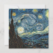 Starry Night, célèbre faire-part de mariage d'art. (Dos)
