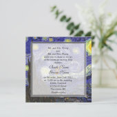 Starry Night, célèbre faire-part de mariage d'art. (Debout devant)