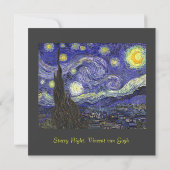 Starry Night, célèbre faire-part de mariage d'art. (Dos)