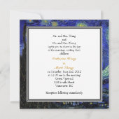 Starry Night, célèbre faire-part de mariage d'art. (Devant)