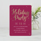 Starry Night Editable Couleur Fête Invitation (Debout devant)