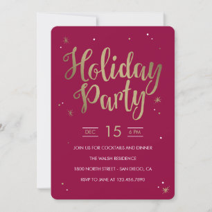 Starry Night Editable Couleur Fête Invitation