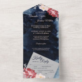 Starry Night Floral Mariage All In One Invitation (À l'intérieur)