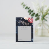 Starry Night Floral Mariage Date Nuit Carte Consei (Debout devant)