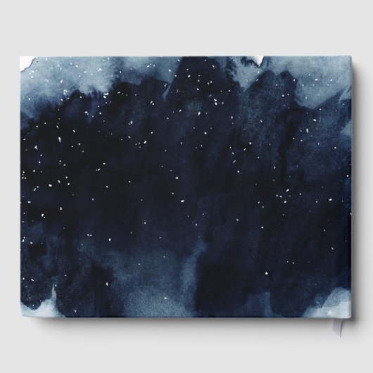 Starry Night Floral Mariage Livre d'invité (Verso)