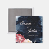 Starry Night Floral Mariage Magnet (Recto/Verso)