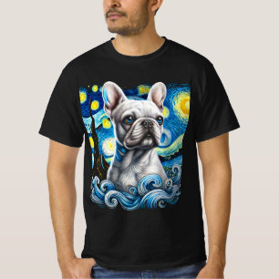 Starry Night French Bulldog T-Shirt - Chien Artist