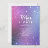 Starry Night Girls Baby shower Invitation (Devant)