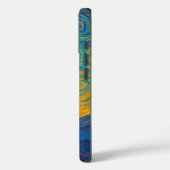 Starry Night Inspired Cat Illustration Phone Case (Achterkant / Links)