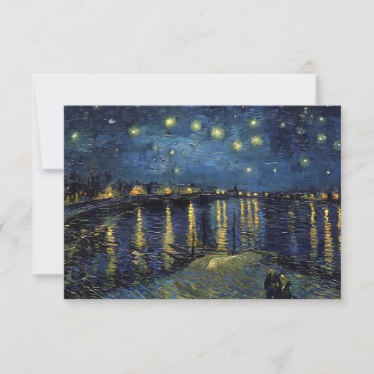 Starry Night on the Rhone Art Invitation – Van Gog (Devant)