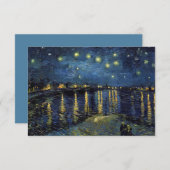 Starry Night on the Rhone Art Invitation – Van Gog (Devant / Derrière)