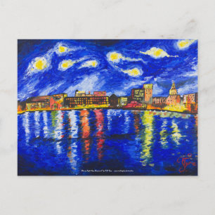 "Starry Night Over Savannah" par T.S. Carte postal